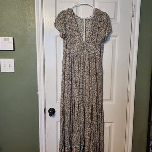 Natural Life Maxi Dress V Neck with Pockets